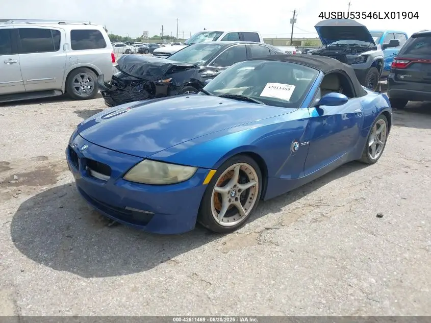 2006 BMW Z4 3.0Si VIN: 4USBU53546LX01904 Lot: 42611469