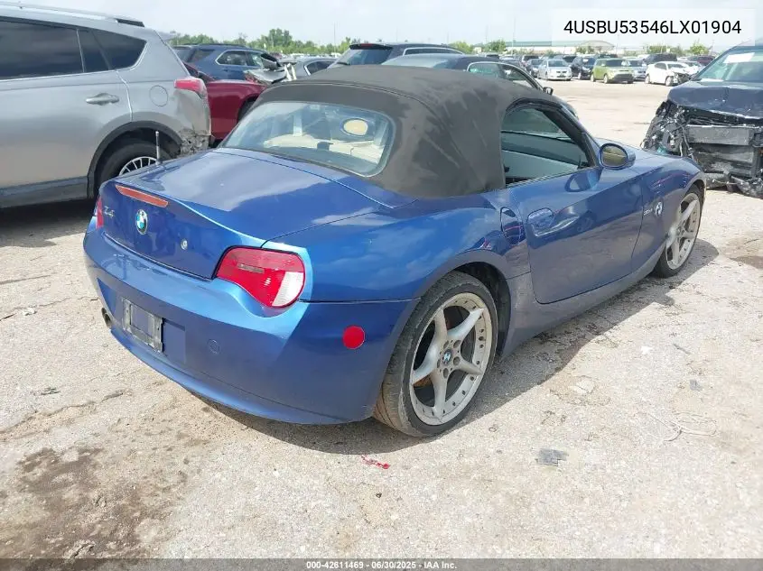 2006 BMW Z4 3.0Si VIN: 4USBU53546LX01904 Lot: 42611469