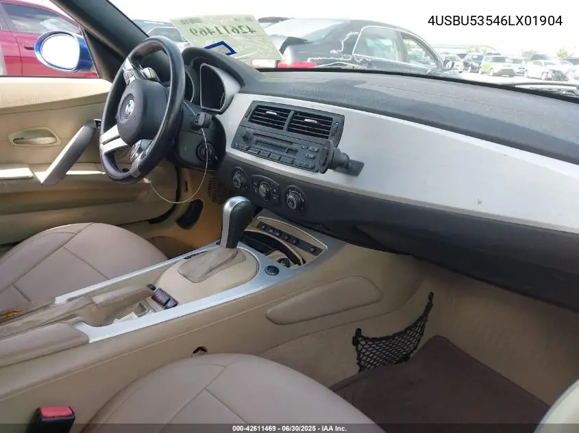 2006 BMW Z4 3.0Si VIN: 4USBU53546LX01904 Lot: 42611469