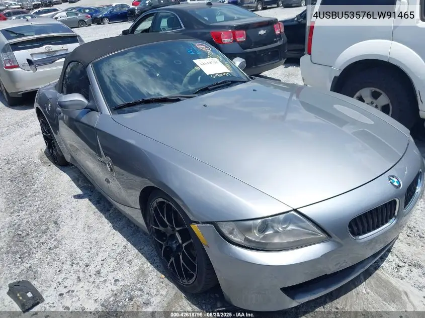 2006 BMW Z4 3.0Si VIN: 4USBU53576LW91465 Lot: 42618795