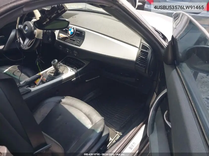 2006 BMW Z4 3.0Si VIN: 4USBU53576LW91465 Lot: 42618795