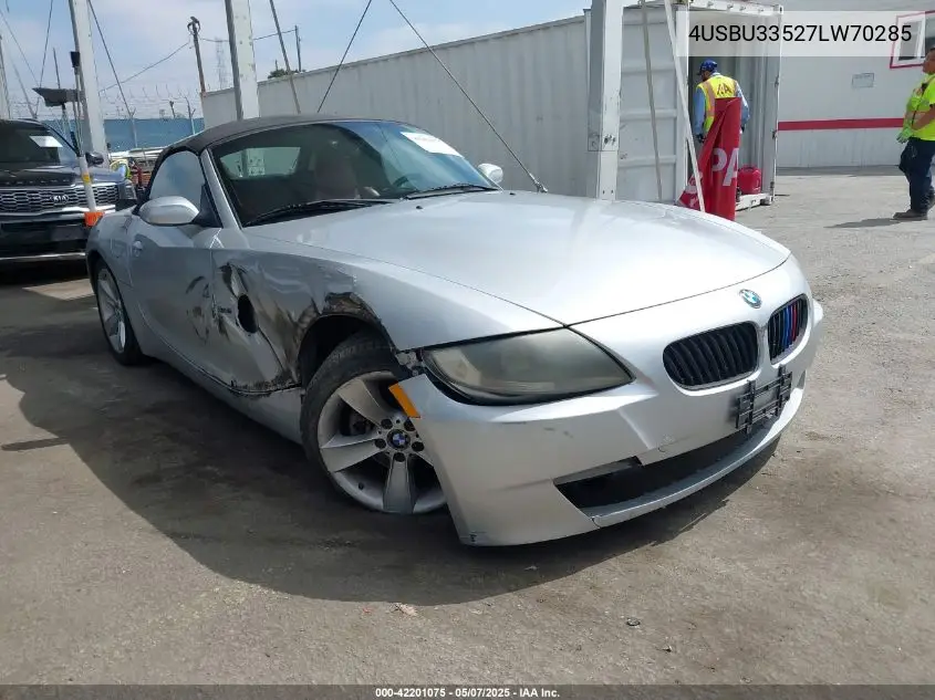 2007 BMW Z4 3.0I VIN: 4USBU33527LW70285 Lot: 42201075