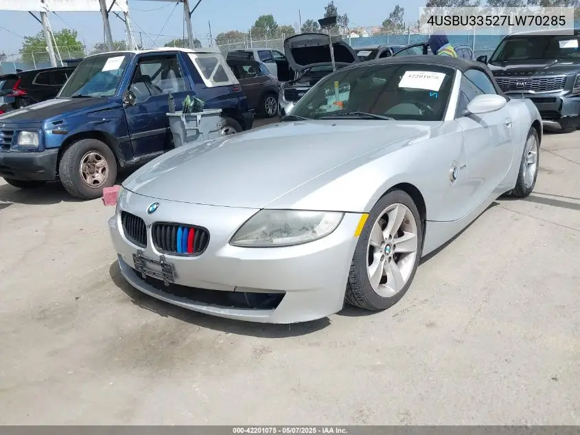 2007 BMW Z4 3.0I VIN: 4USBU33527LW70285 Lot: 42201075