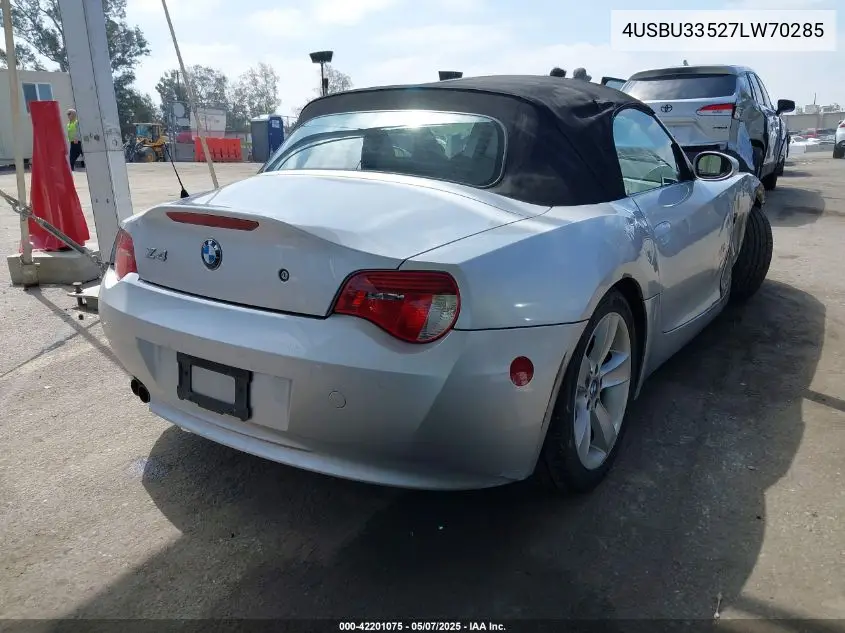 2007 BMW Z4 3.0I VIN: 4USBU33527LW70285 Lot: 42201075