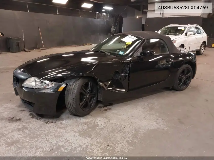 2008 BMW Z4 3.0Si VIN: 4USBU53528LX04769 Lot: 42039757