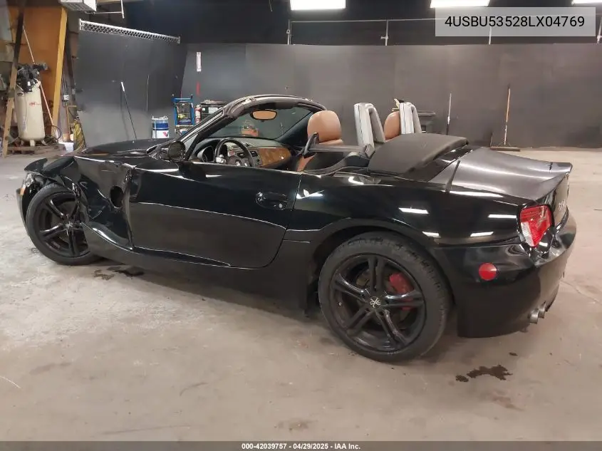 2008 BMW Z4 3.0Si VIN: 4USBU53528LX04769 Lot: 42039757