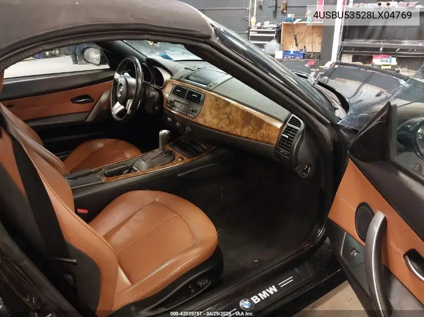 2008 BMW Z4 3.0Si VIN: 4USBU53528LX04769 Lot: 42039757