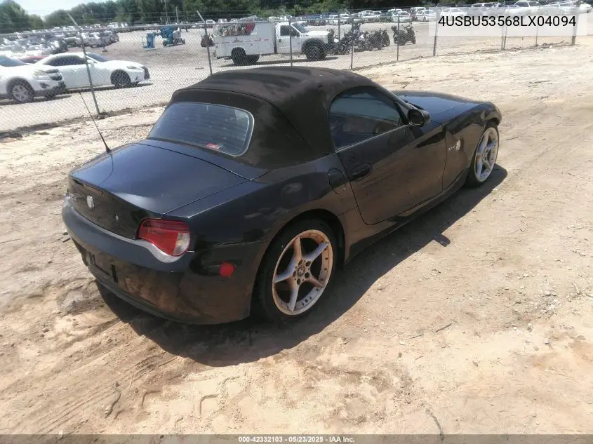 2008 BMW Z4 3.0Si VIN: 4USBU53568LX04094 Lot: 42332103