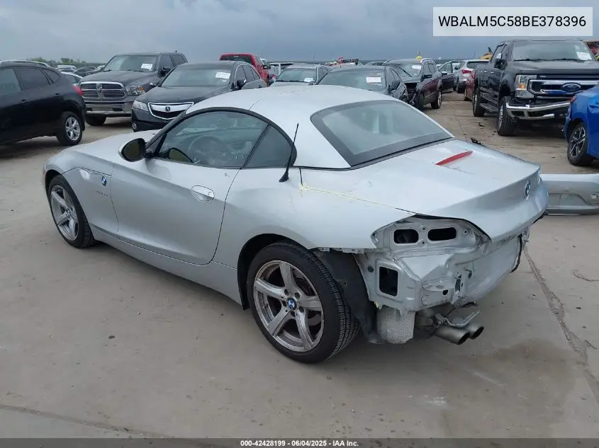 2011 BMW Z4 Sdrive30I VIN: WBALM5C58BE378396 Lot: 42428199