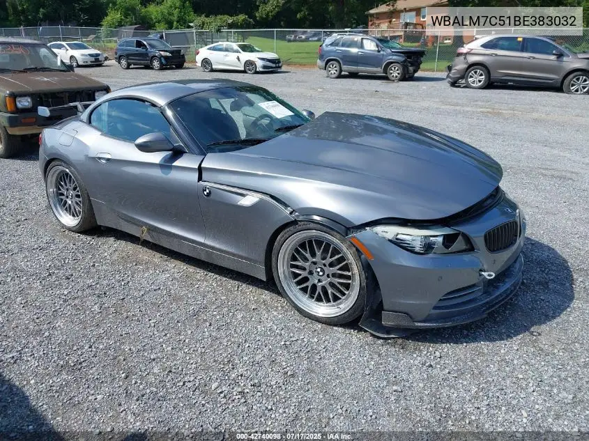 2011 BMW Z4 Sdrive35I VIN: WBALM7C51BE383032 Lot: 42740098