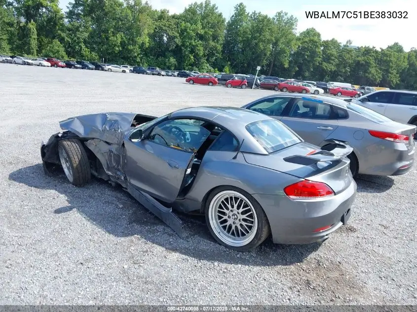 2011 BMW Z4 Sdrive35I VIN: WBALM7C51BE383032 Lot: 42740098