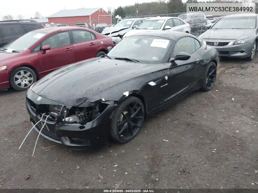 2012 BMW Z4 Sdrive35I VIN: WBALM7C53CE384992 Lot: 41924098