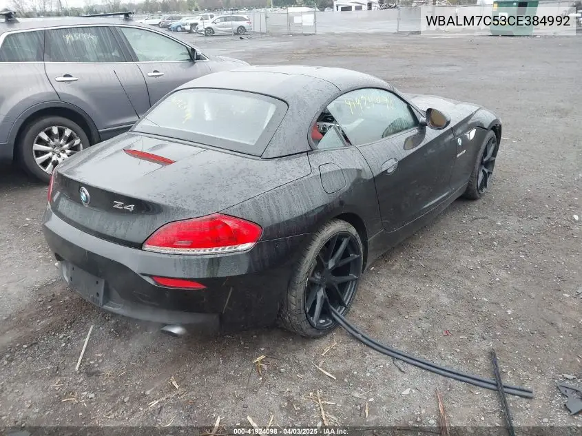 2012 BMW Z4 Sdrive35I VIN: WBALM7C53CE384992 Lot: 41924098