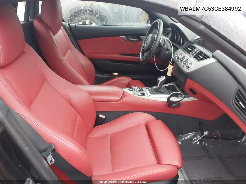 2012 BMW Z4 Sdrive35I VIN: WBALM7C53CE384992 Lot: 41924098