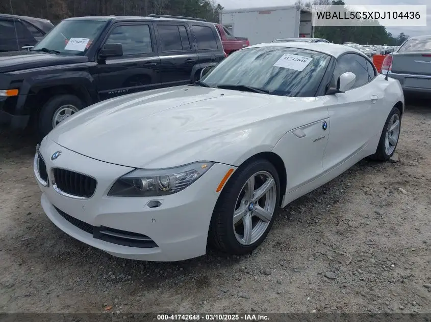 2013 BMW Z4 Sdrive28I VIN: WBALL5C5XDJ104436 Lot: 41742648