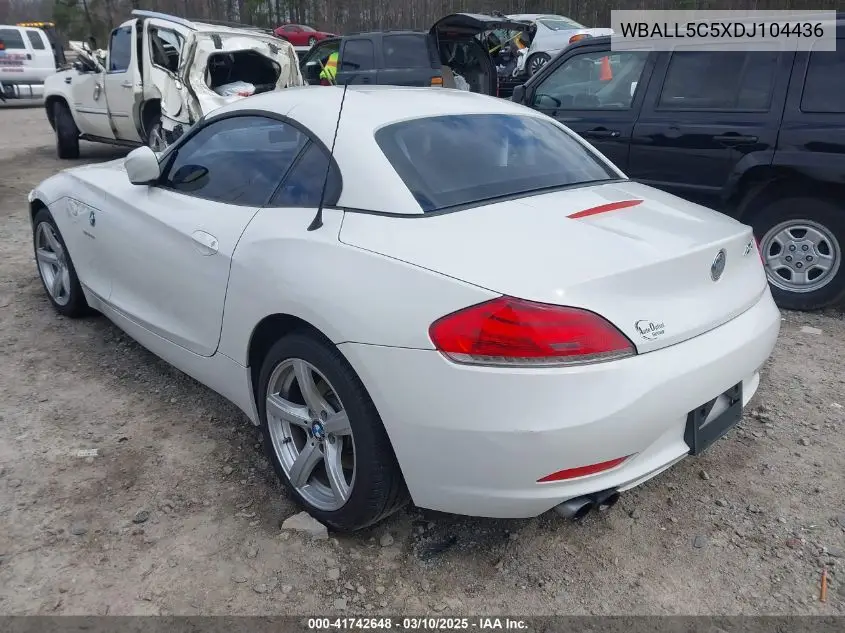2013 BMW Z4 Sdrive28I VIN: WBALL5C5XDJ104436 Lot: 41742648
