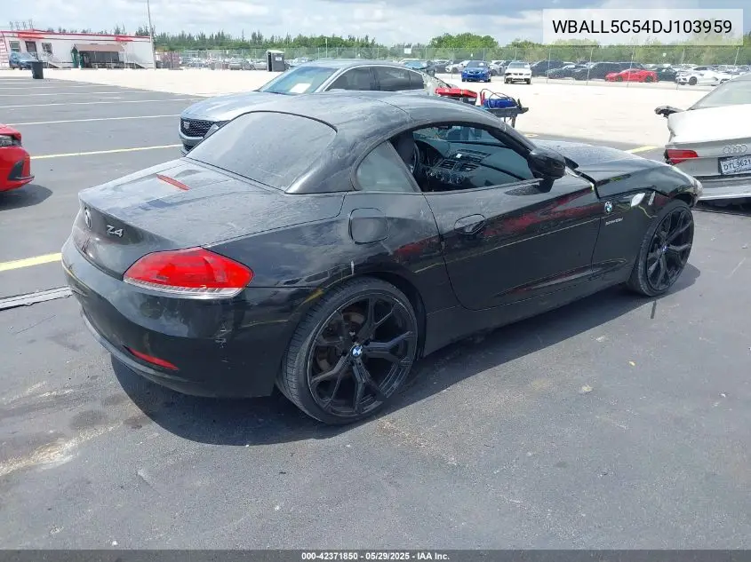 2013 BMW Z4 Sdrive28I VIN: WBALL5C54DJ103959 Lot: 42371850