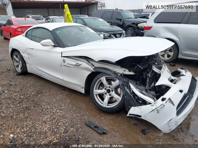 2015 BMW Z4 Sdrive28I VIN: WBALL5C59FP557690 Lot: 41453980