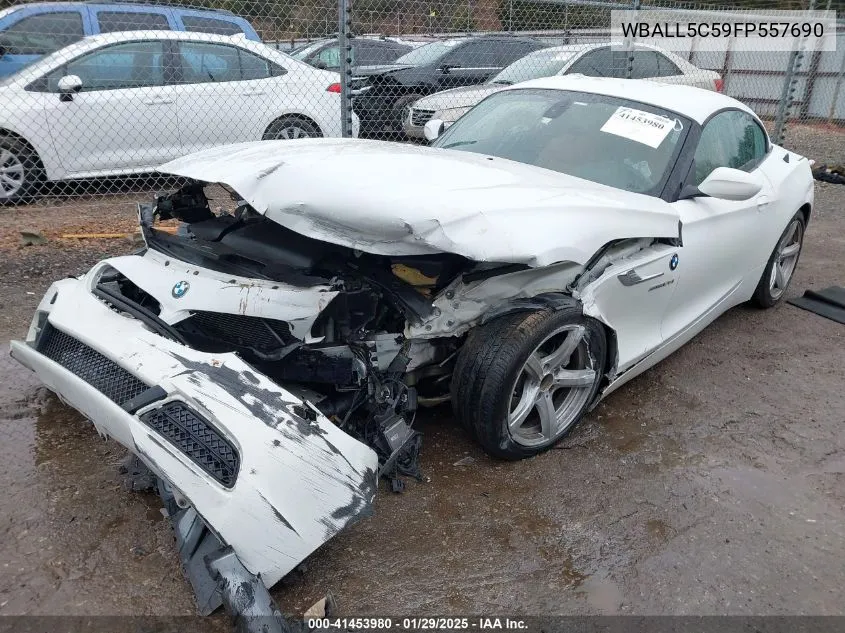 2015 BMW Z4 Sdrive28I VIN: WBALL5C59FP557690 Lot: 41453980