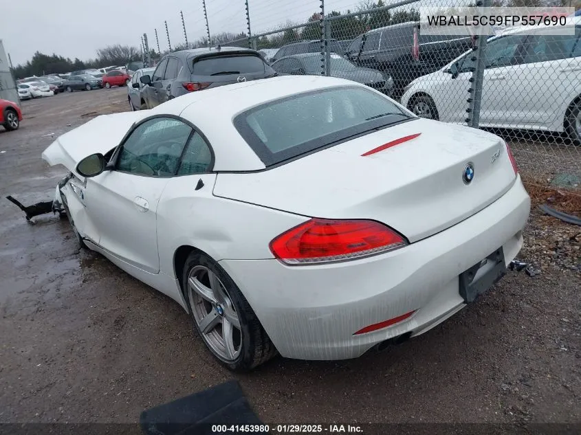 2015 BMW Z4 Sdrive28I VIN: WBALL5C59FP557690 Lot: 41453980