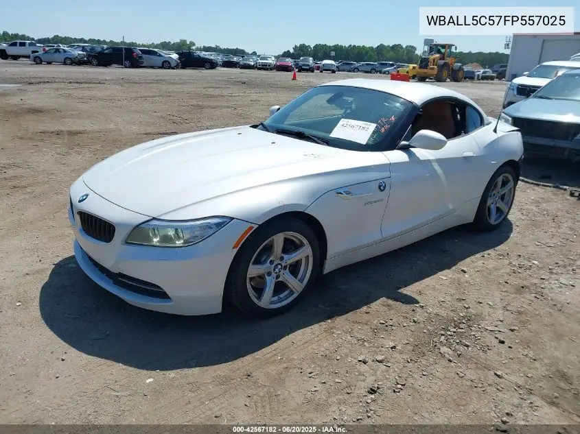 2015 BMW Z4 Sdrive28I VIN: WBALL5C57FP557025 Lot: 42567182