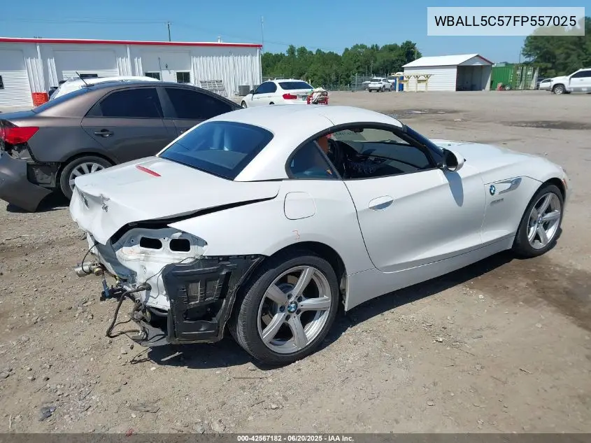 2015 BMW Z4 Sdrive28I VIN: WBALL5C57FP557025 Lot: 42567182