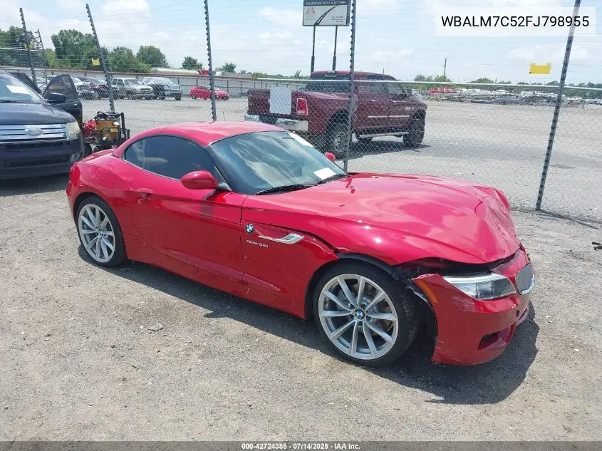 2015 BMW Z4 Sdrive35I VIN: WBALM7C52FJ798955 Lot: 42724388
