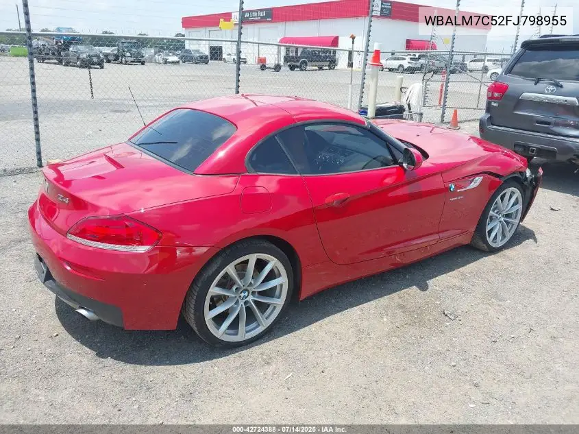2015 BMW Z4 Sdrive35I VIN: WBALM7C52FJ798955 Lot: 42724388