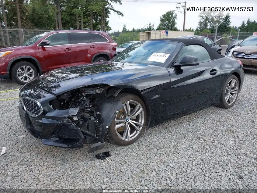 2019 BMW Z4 Sdrive30I VIN: WBAHF3C57KWW45753 Lot: 42532693