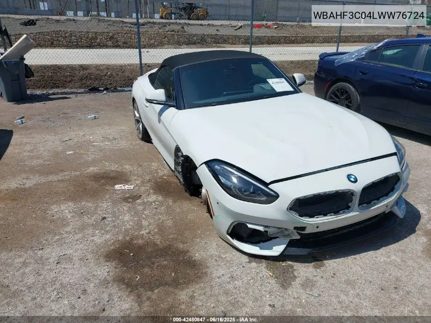 2020 BMW Z4 Sdrive30I VIN: WBAHF3C04LWW76724 Lot: 42480847