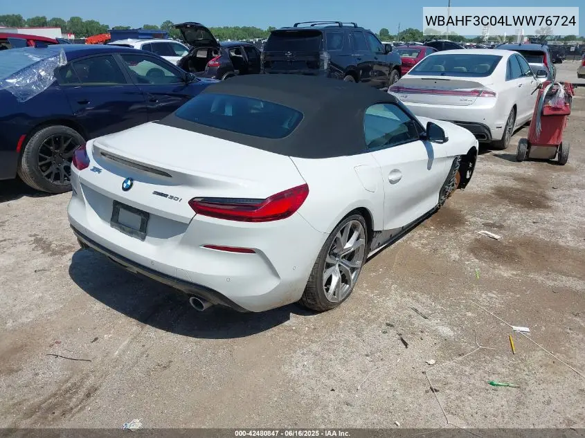 2020 BMW Z4 Sdrive30I VIN: WBAHF3C04LWW76724 Lot: 42480847