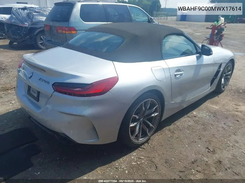 2021 BMW Z4 M40I VIN: WBAHF9C00MWX17614 Lot: 42277354