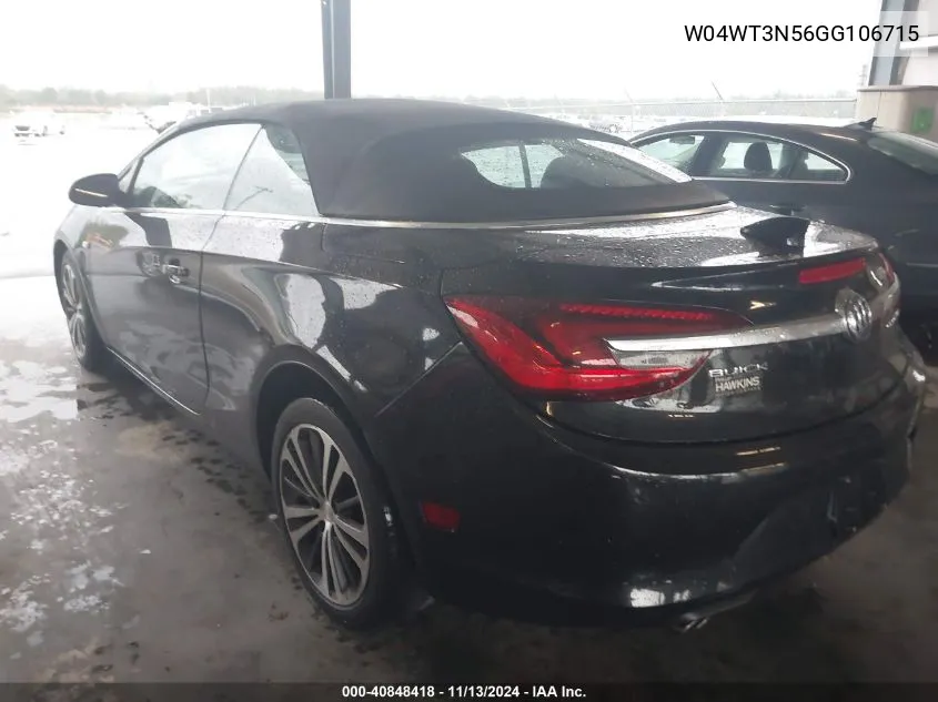 2016 Buick Cascada Premium VIN: W04WT3N56GG106715 Lot: 40848418