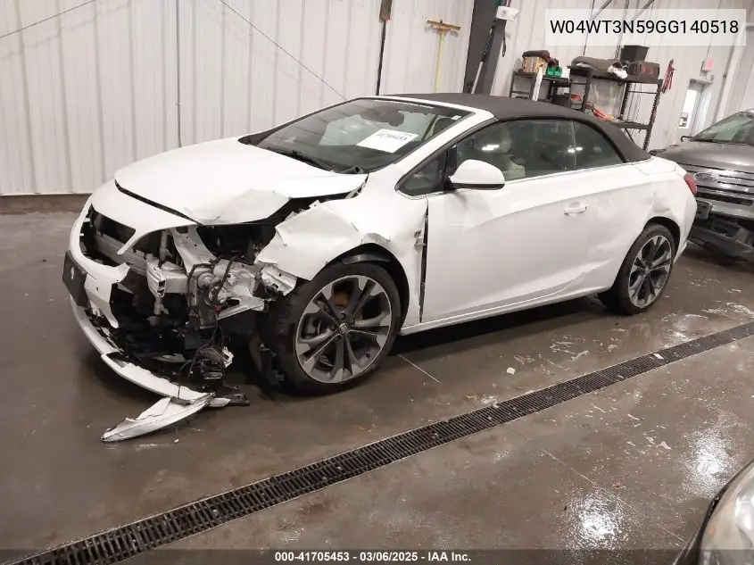 2016 Buick Cascada Premium VIN: W04WT3N59GG140518 Lot: 41705453