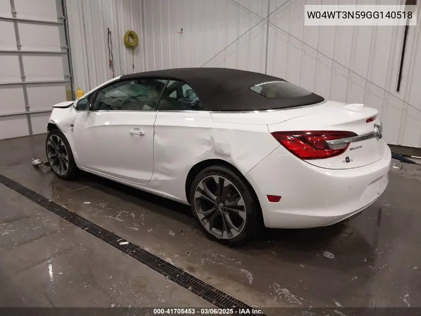 2016 Buick Cascada Premium VIN: W04WT3N59GG140518 Lot: 41705453