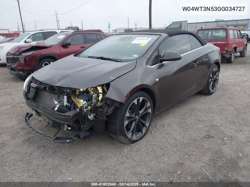 2016 Buick Cascada Premium VIN: W04WT3N53GG034727 Lot: 41802048