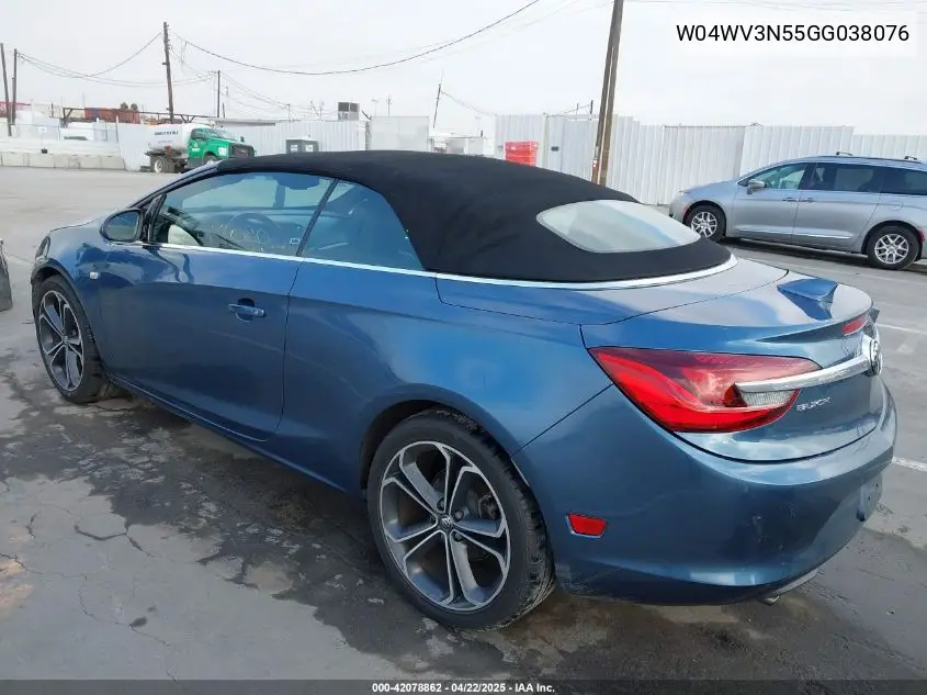 2016 Buick Cascada VIN: W04WV3N55GG038076 Lot: 42078862