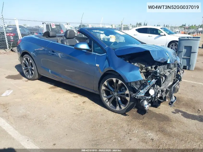 2016 Buick Cascada Premium VIN: W04WT3N52GG037019 Lot: 42181815