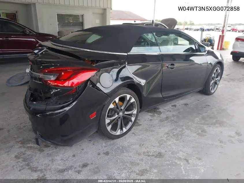2016 Buick Cascada Premium VIN: W04WT3N5XGG072858 Lot: 42204731