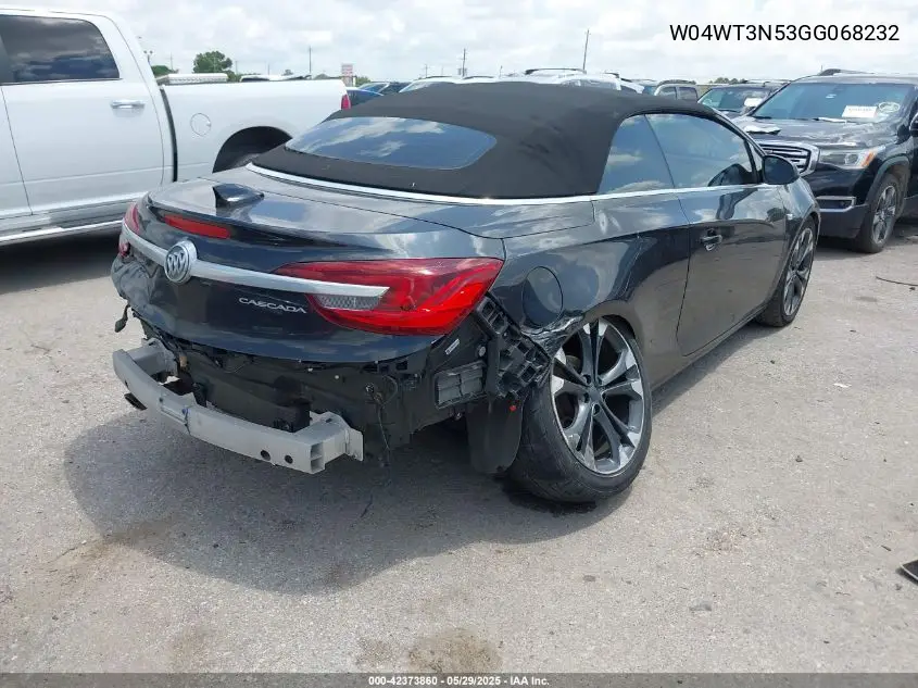 2016 Buick Cascada Premium VIN: W04WT3N53GG068232 Lot: 42373860