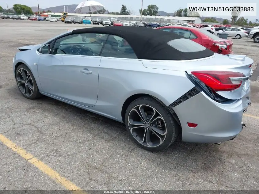 2016 Buick Cascada Premium VIN: W04WT3N51GG033883 Lot: 42750286