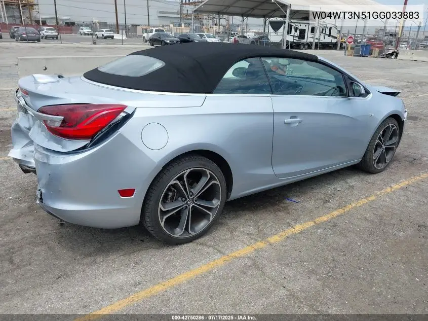 2016 Buick Cascada Premium VIN: W04WT3N51GG033883 Lot: 42750286