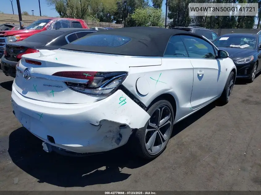2016 Buick Cascada Premium VIN: W04WT3N50GG141721 Lot: 42779866