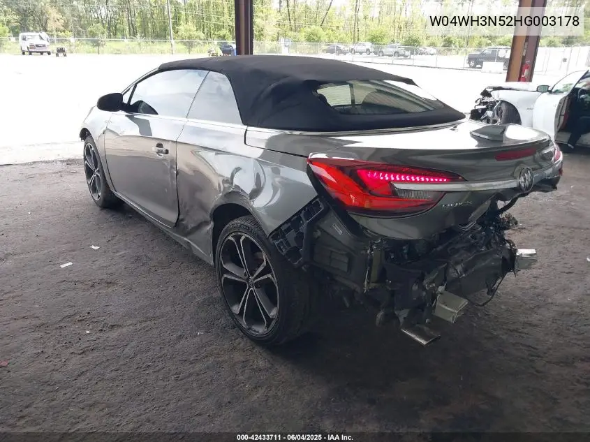 2017 Buick Cascada Premium VIN: W04WH3N52HG003178 Lot: 42433711