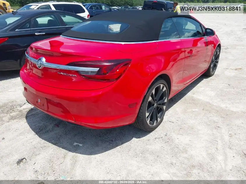 2019 Buick Cascada Sport Touring VIN: W04WJ3N5XKG318841 Lot: 42460192