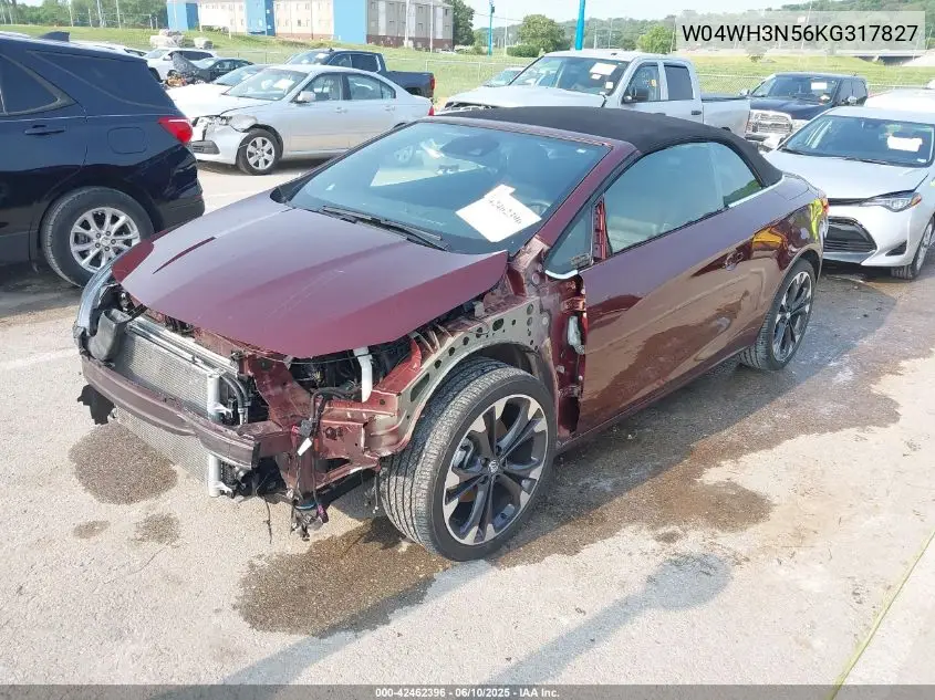 2019 Buick Cascada Premium VIN: W04WH3N56KG317827 Lot: 42462396