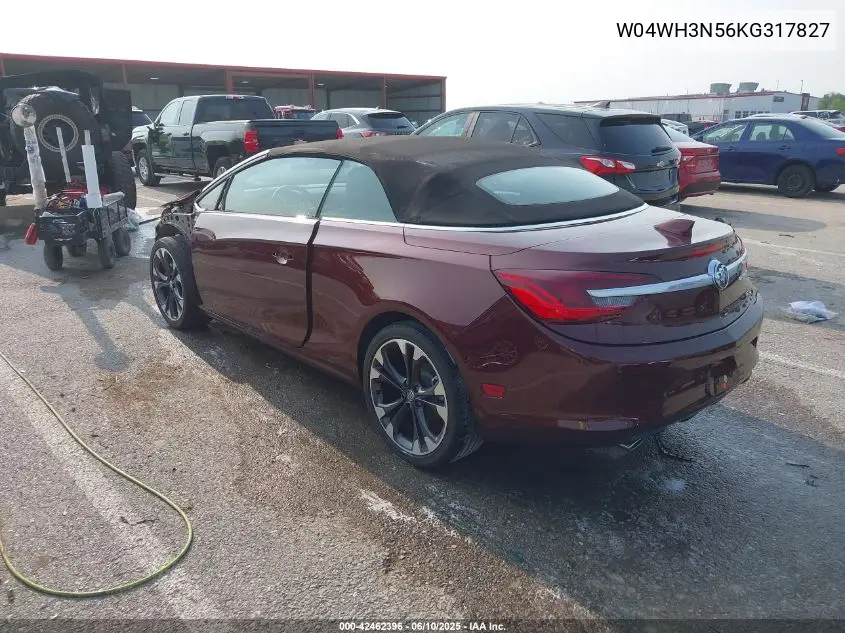 2019 Buick Cascada Premium VIN: W04WH3N56KG317827 Lot: 42462396