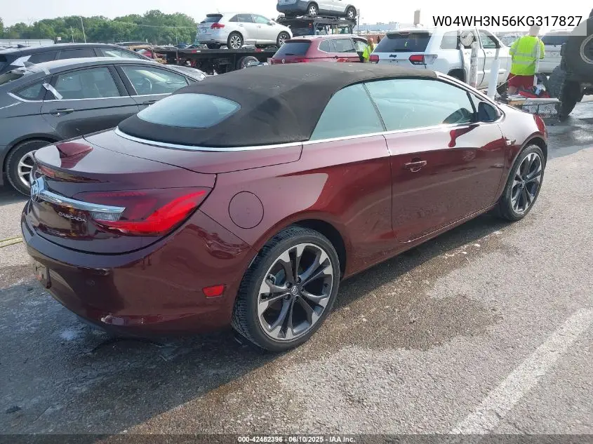 2019 Buick Cascada Premium VIN: W04WH3N56KG317827 Lot: 42462396