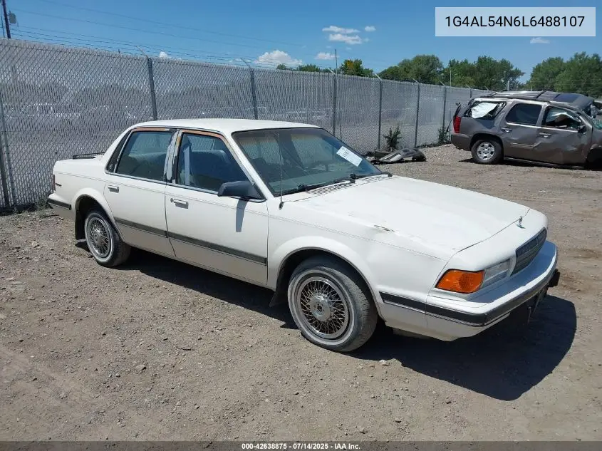 1990 Buick Century Limited VIN: 1G4AL54N6L6488107 Lot: 42638875