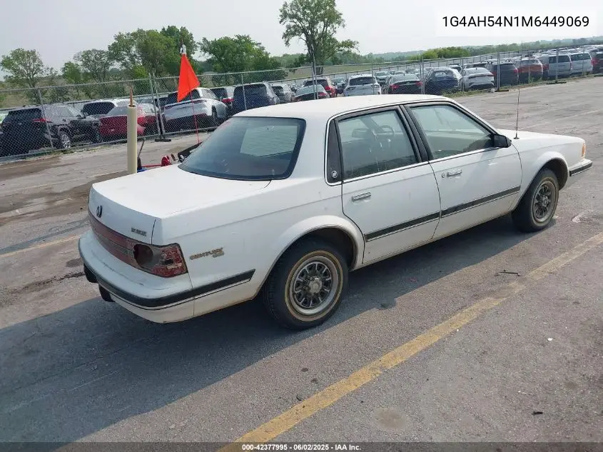 1991 Buick Century Custom VIN: 1G4AH54N1M6449069 Lot: 42377995